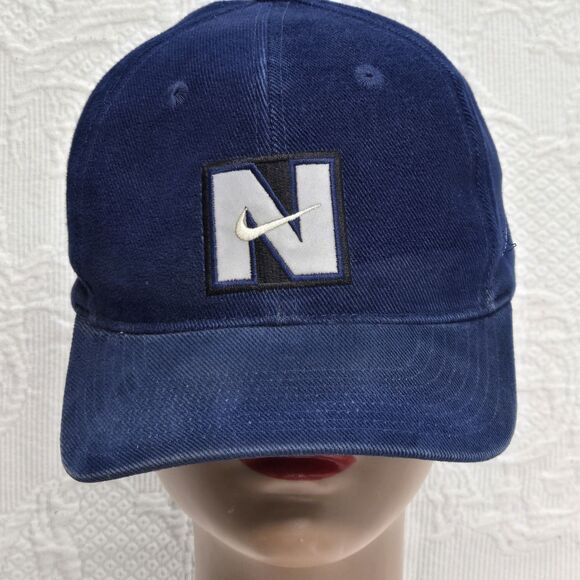 Vintage 90s Nike Swoosh Blue Jean Hat Snapback Embroidered Collectable Gear